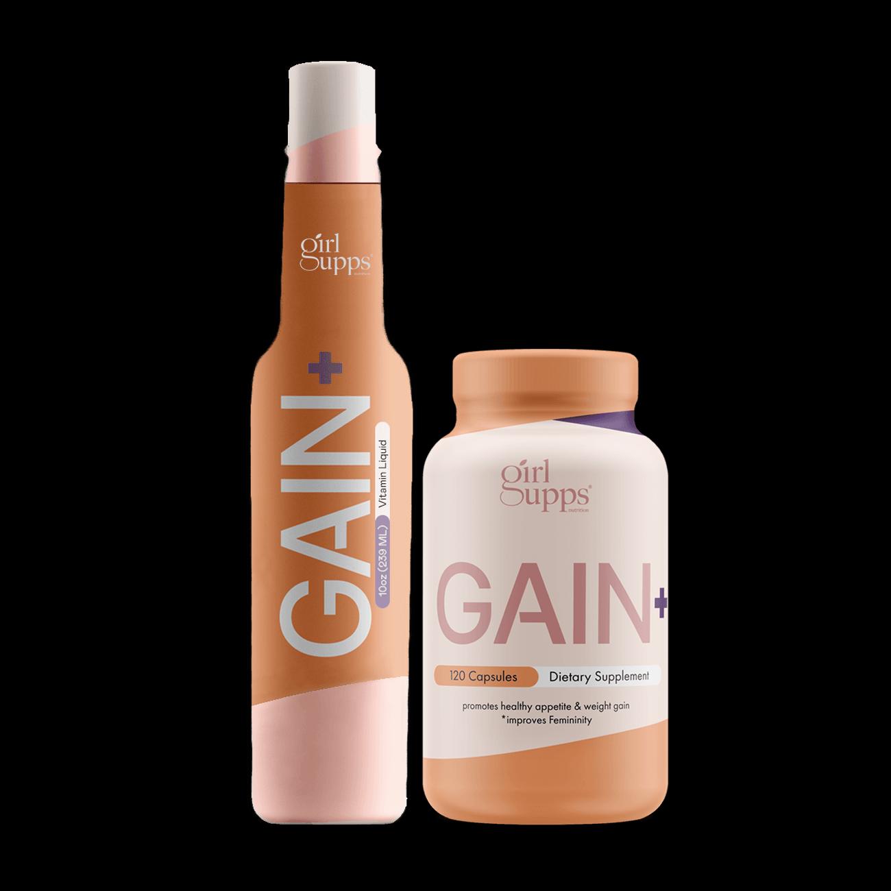 GAIN+ Weight Gainer & Vitamin Liquid Appetite Support Combo