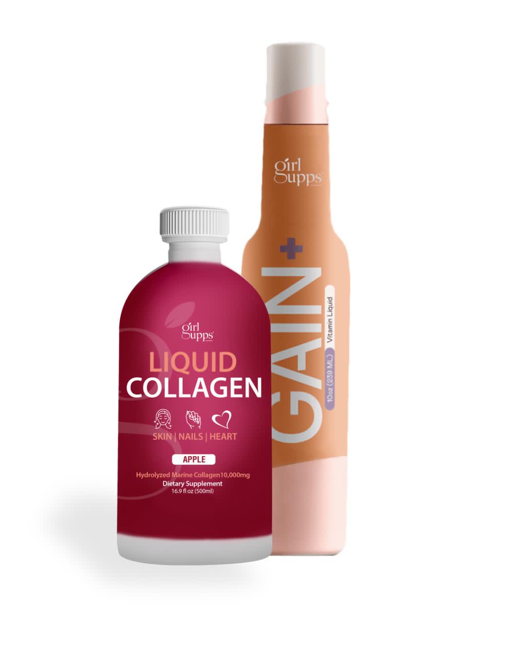 Liquid Collagen and Liquid Gain Combo