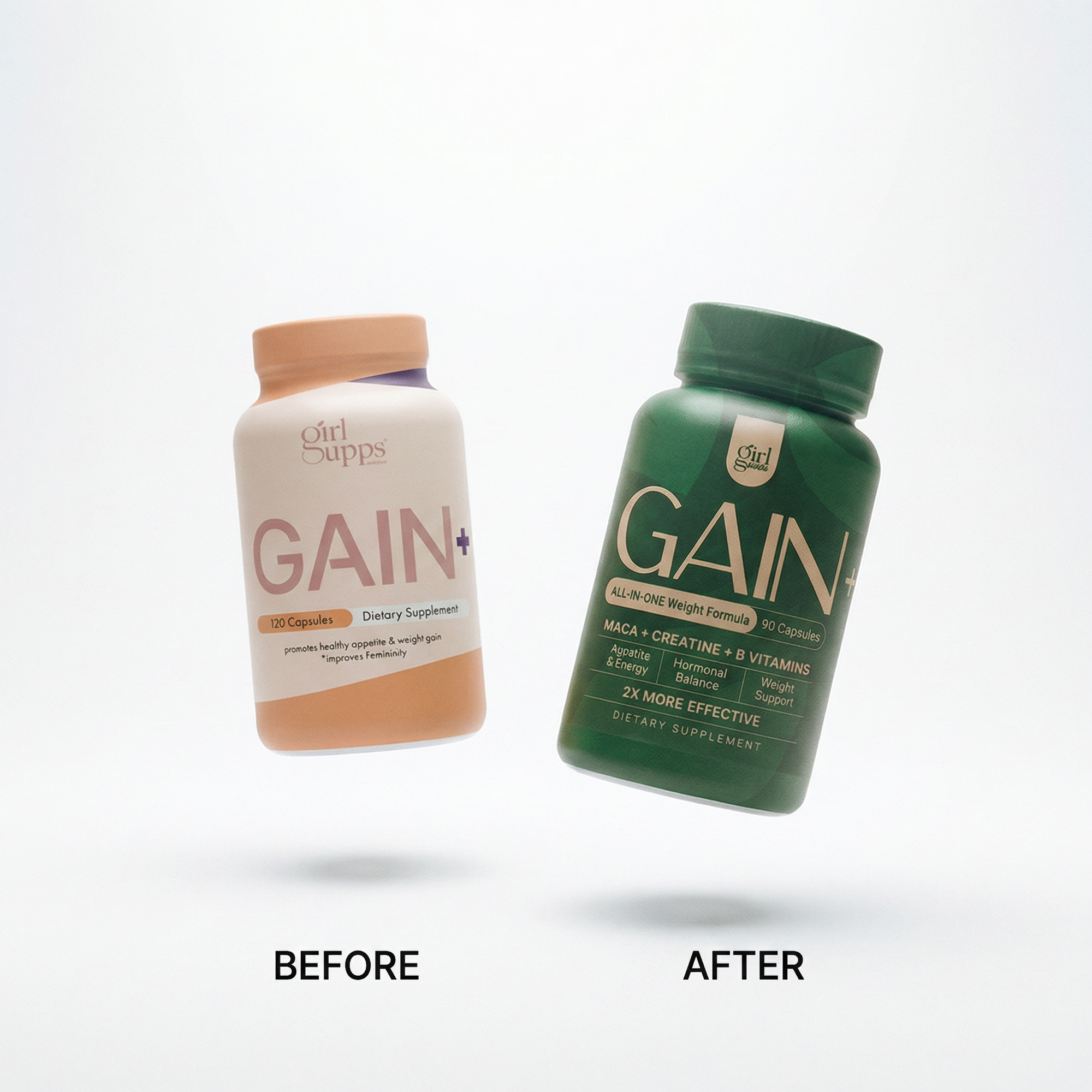 GAIN+ Weight Gainer Capsules with Maca, Fenugreek and Creatine for Women
