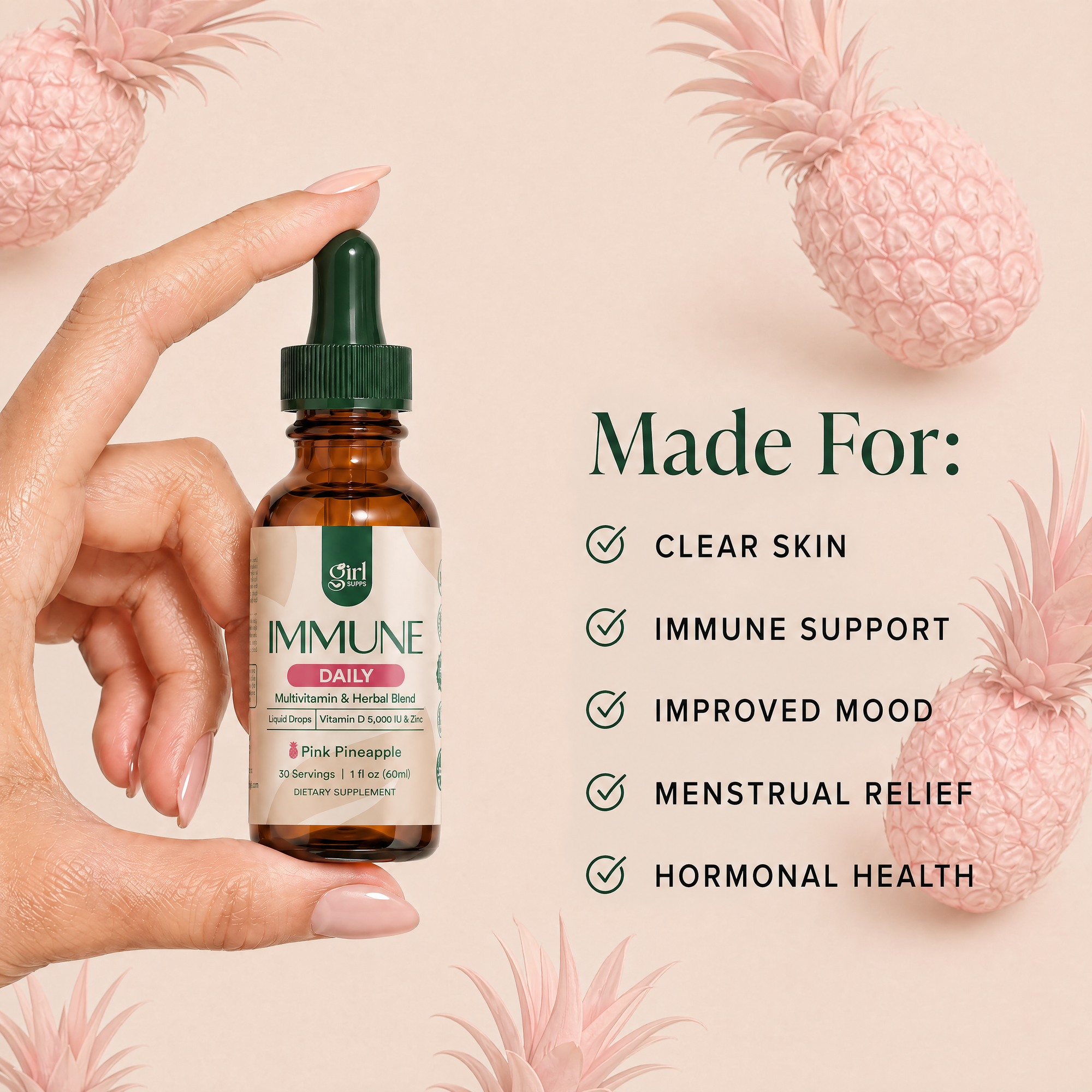 Immune Daily Drops – Vitamin D3 5000 IU + K2