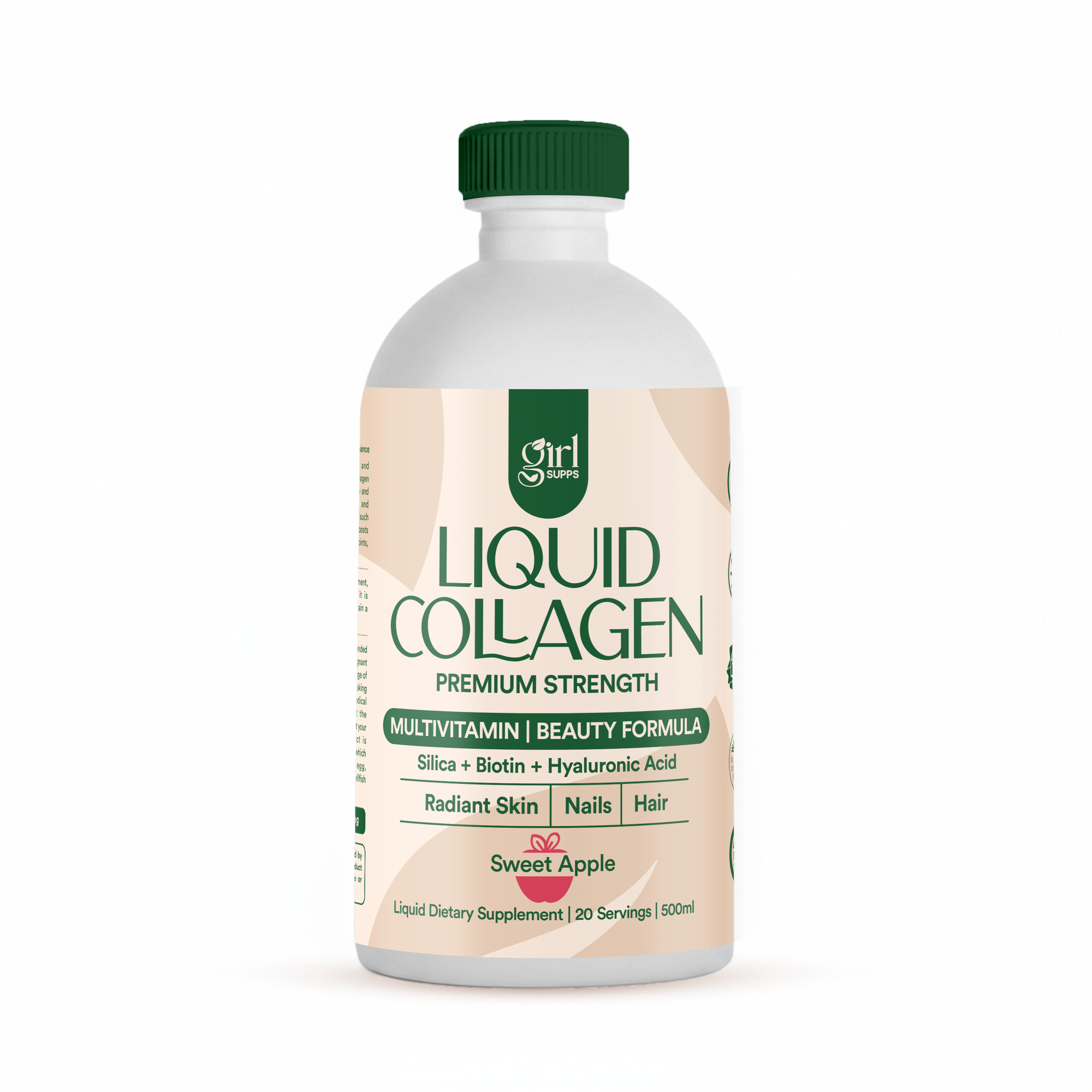 Liquid Collagen – Apple Flavor, 10,000mg