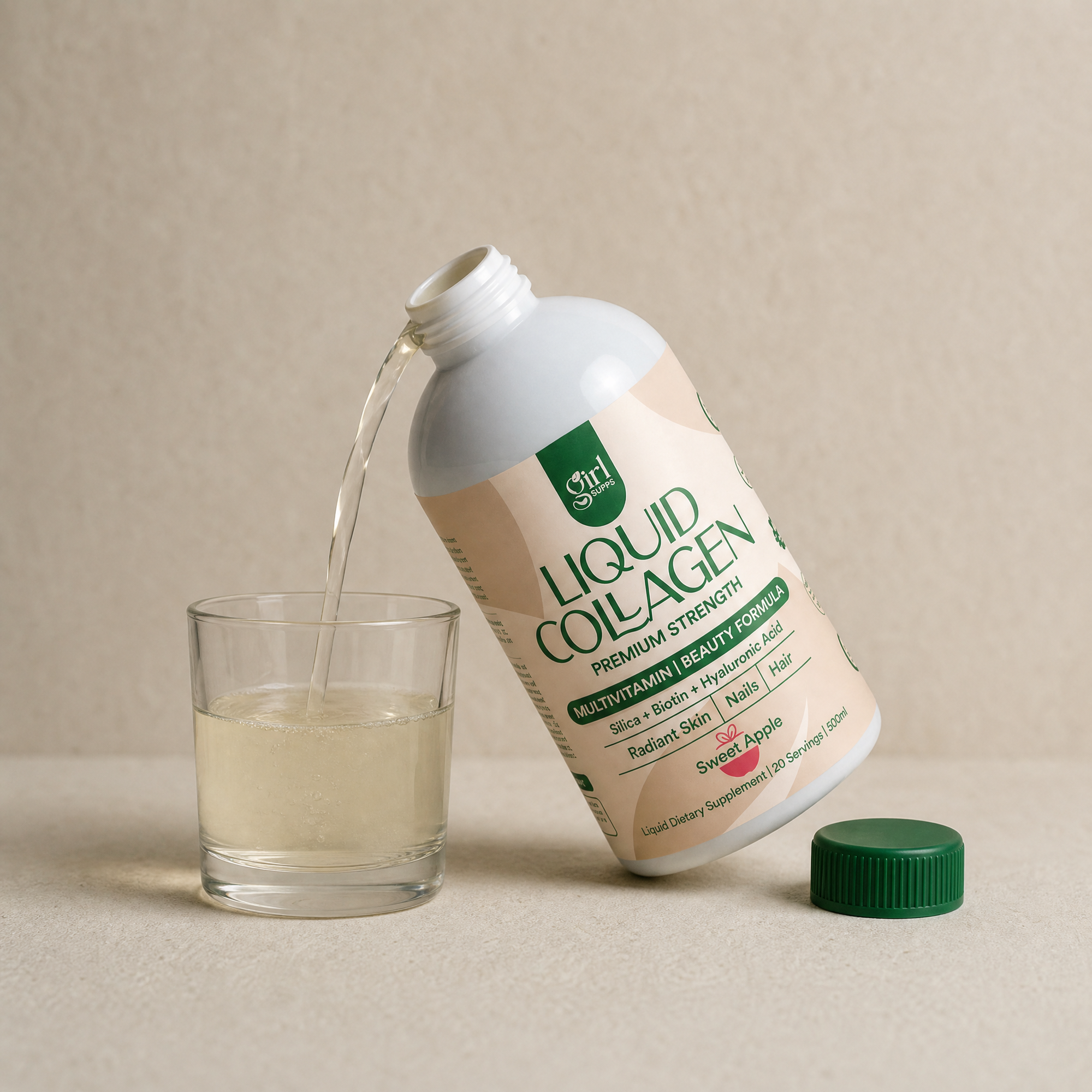 Liquid Collagen – Apple Flavor, 10,000mg