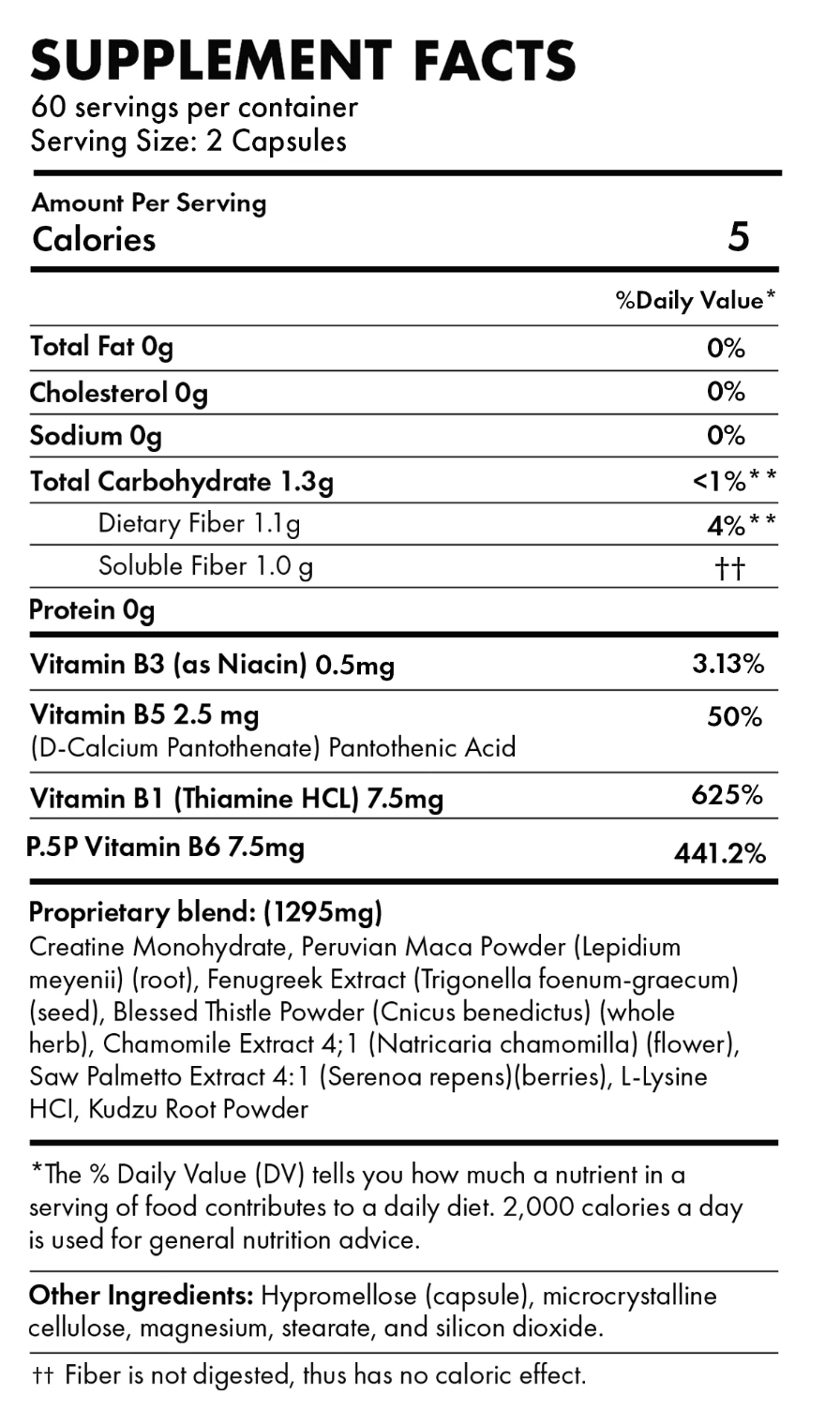 GAIN+ Capsules with Maca, Fenugreek and Creatine for Women